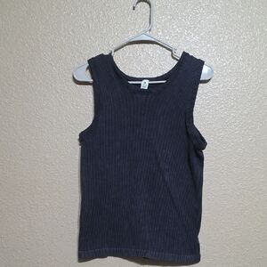 💜90 Degree By Reflex Charcoal Ribbed Tank